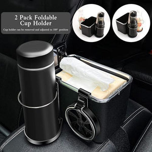 Boîte de rangement pour accoudoir de voiture, porte-gobelet de voiture, téléphones portables, boîtes à mouchoirs (EN PROMOTION - Stock très limité)