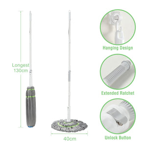 Balai rotatif 2 en 1 à 360 degrés en microfibre hautement absorbante (EN PROMOTION - Stock très limité)