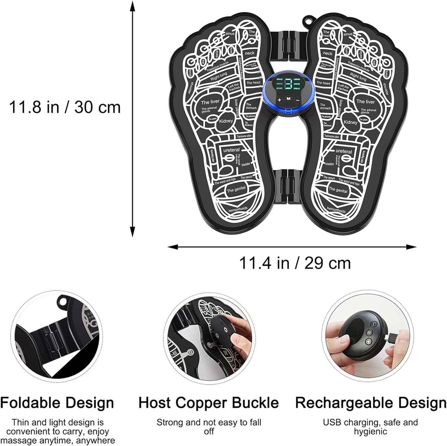 Tapis de massage des pieds - Thérapie par impulsions, détend, réduit les douleurs et la fatigue. (EN PROMOTION - Stock très limité)